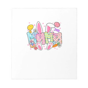 Bloc-note Lapin de Pâques Maman Oreilles Coquette Nœud Lapin