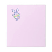 Bloc-note Lapin de Pâques Violet Dansant (Devant)