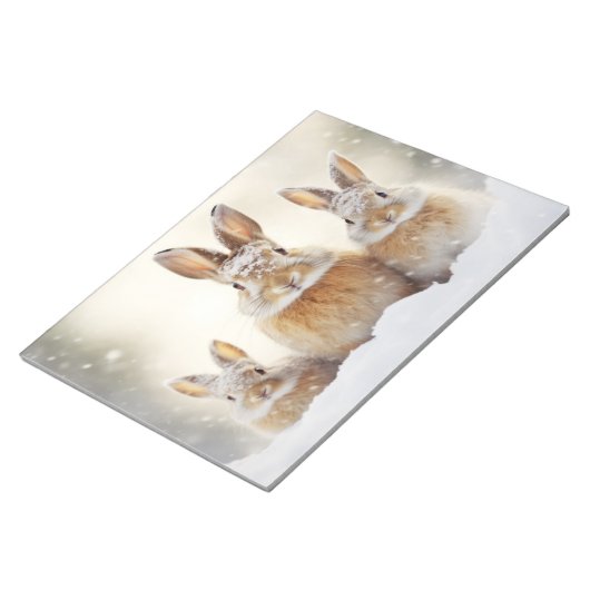 Bloc-note Lapin Lapin Famille Animal errant (Incliné)