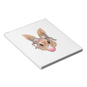 Bloc-note Lapin Mignon Visage de Lapin Lunettes de Léopard F (Incliné)