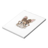 Bloc-note Lapin Mignon Visage Léopard Coquette Lunettes (Tourné)