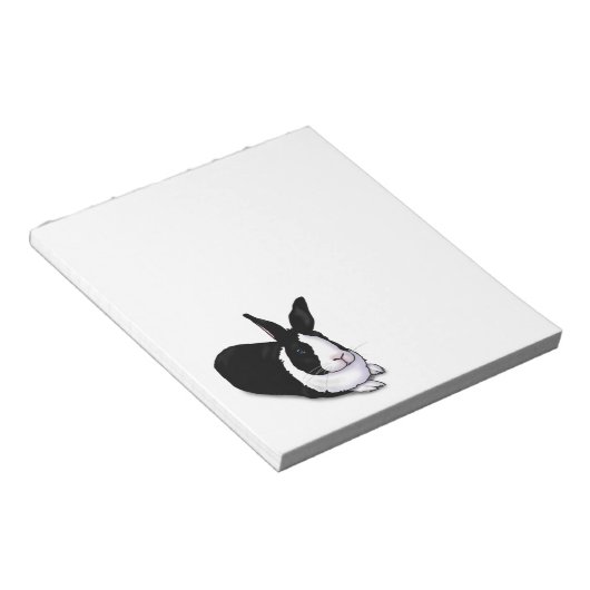 Bloc-note Lapin noir et blanc (Incliné)