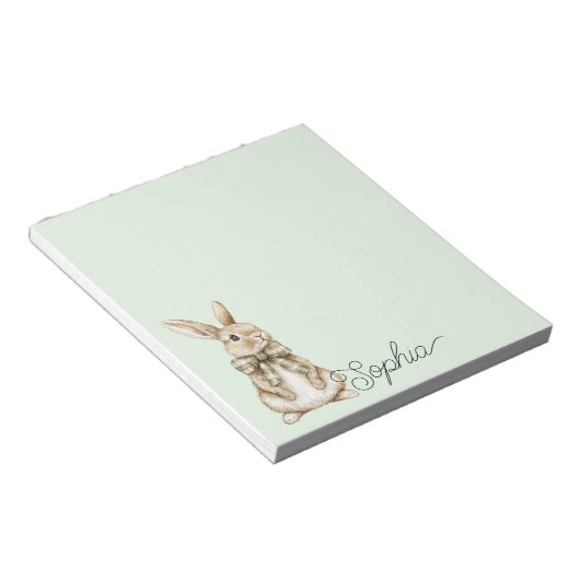 Bloc-note Lapin Pale Mint (Incliné)