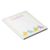 Bloc-note Lapin Personnalisé Rose Vert Bleu Jaune (Incliné)