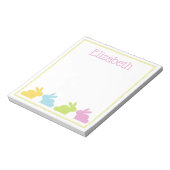 Bloc-note Lapin Personnalisé Rose Vert Bleu Jaune (Tourné)