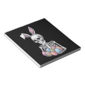 Bloc-note Lapin squelette tenant des œufs de Pâques Lapin dr (Incliné)