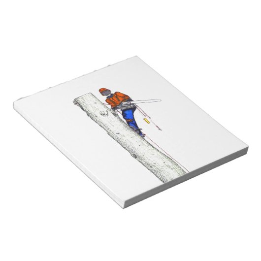 Bloc-note Large chainsaw needed. Arborist Tree surgeon (Incliné)