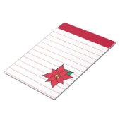 Bloc-note Large Poinsettia Holiday Notepad (Incliné)