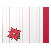 Bloc-note Large Poinsettia Holiday Notepad (Devant)