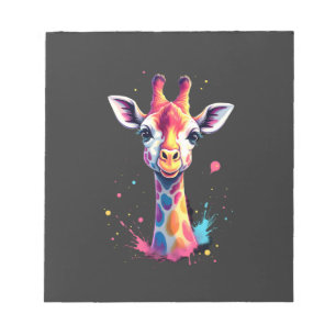Bloc-note L'art animalier africain La girafe colorée pour dr