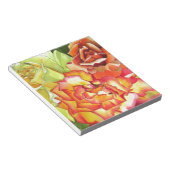 Bloc-note L'art de l'aquarelle aux roses orange et jaune (Incliné)