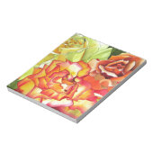 Bloc-note L'art de l'aquarelle aux roses orange et jaune (Tourné)