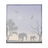 Bloc-note L'aube africaine - éléphants (Devant)