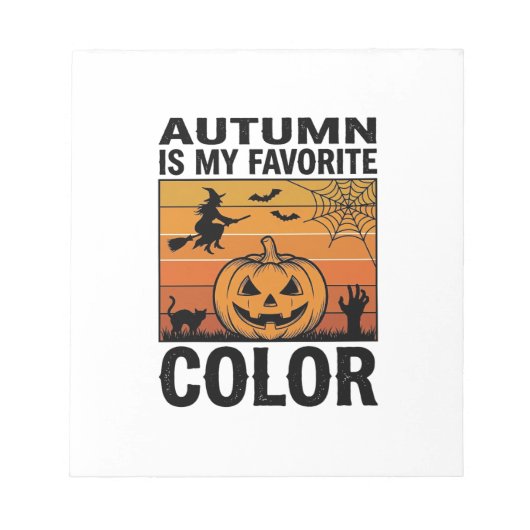 Bloc-note L'automne est ma couleur préférée Halloween Citrou (Devant)