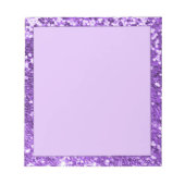 Bloc-note Lavande de bordure à Parties scintillant violette (Devant)