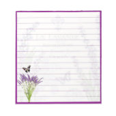Bloc-note Lavande et papillon (Devant)