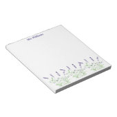 Bloc-note Lavande fleurs violettes aquarelle Herbes (Incliné)