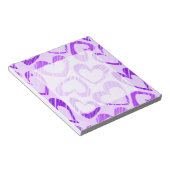 Bloc-note Lavande Joueuse mauve croquis Motif de coeur (Incliné)