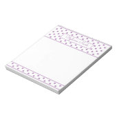 Bloc-note Lavande Polka Simple Dot Personnalisée (Tourné)