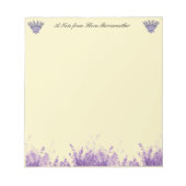 Bloc-note Lavande sur parchemin Personnalisé (Devant)