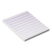 Bloc-note Lavande violet et blanc bonbons rayures (Incliné)