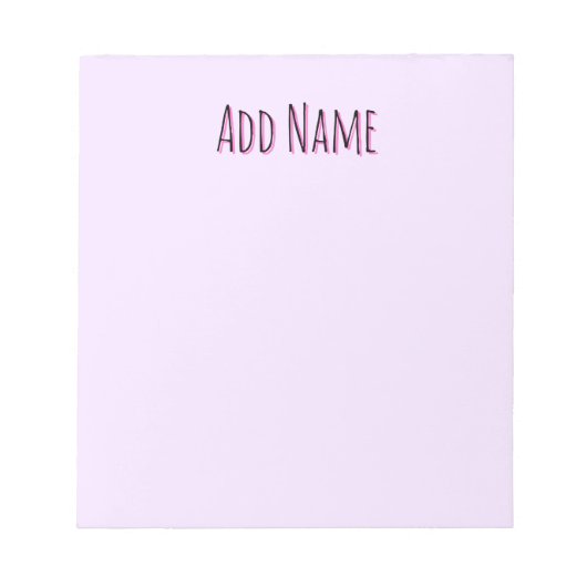 Bloc-note Lavender Cadeaux d'enseignant personnalisé unique (Devant)