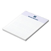 Bloc-note Lavender Chic Personalized Monogram Name Lined (Tourné)