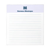Bloc-note Lavender Chic Personalized Monogram Name Lined (Devant)