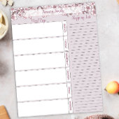 Bloc-note Lavender Floral Weekly Planner Pad