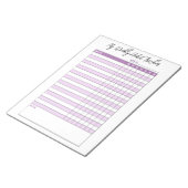 Bloc-note Lavender Purple Weekly Habit Tracker (Incliné)