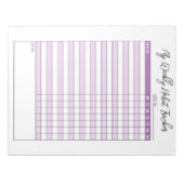 Bloc-note Lavender Purple Weekly Habit Tracker (Devant)
