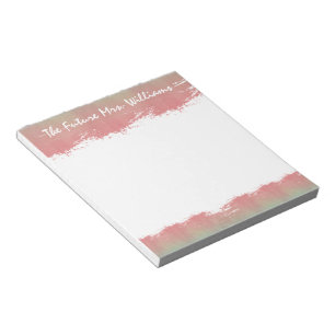 Bloc-note L'avenir Mme Bride Mariage Monogram Rose Green