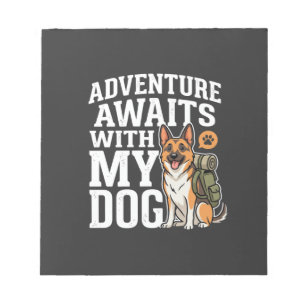 Bloc-note L'aventure attend avec mon chien randonnée