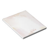 Bloc-note Laver Aquarelle | Nom de l'enseignant personnalisé (Incliné)