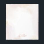 Bloc-note Laver Aquarelle | Nom de l'enseignant personnalisé<br><div class="desc">Ce bloc-notes personnalisé est doté d'un bel arrière - plan de lavage à l'aquarelle avec du texte personnalisé corail. Un cadeau unique pour un enseignant,  un ami ou vous-même. Vous pouvez modifier la police ou la couleur du texte en cliquant sur le bouton "customiser plus loin". Merci !</div>