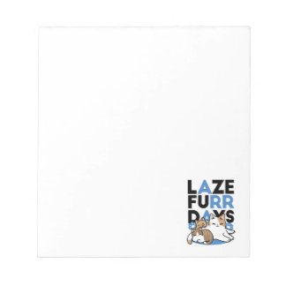 Bloc-note Laze Furr Days - Cute Lazy Cats Design