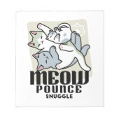 Bloc-note Laze Furr Days - Cute Lazy Cats Design (Devant)