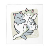 Bloc-note Laze Furr Days - Cute Lazy Cats Design (Devant)