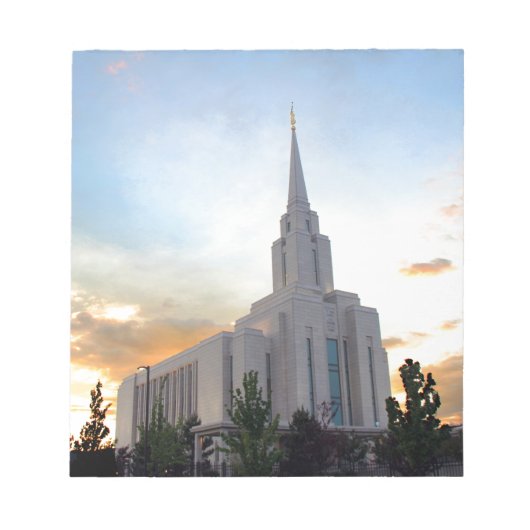 Bloc-note LDS Utah Temple sunset (Devant)