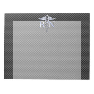 Bloc-note Le caducée de RN d'infirmier autorisé serpente l