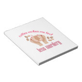 Bloc-note Le café me fait me sentir moins meurtrier et drôle (Incliné)