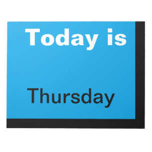 Bloc-note Le calendrier visuel usine le jour de la semaine