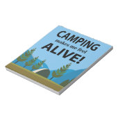 Bloc-note Le camping me fait me sentir vivant Camping (Tourné)