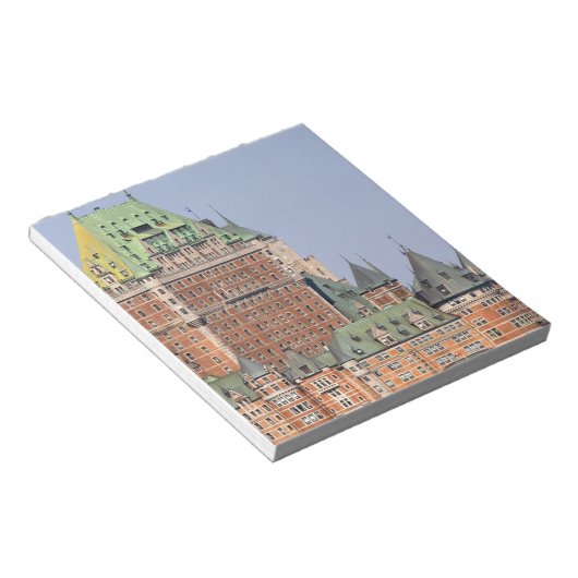 Bloc-note Le Château Frontenac à Québec, Canada. (Incliné)
