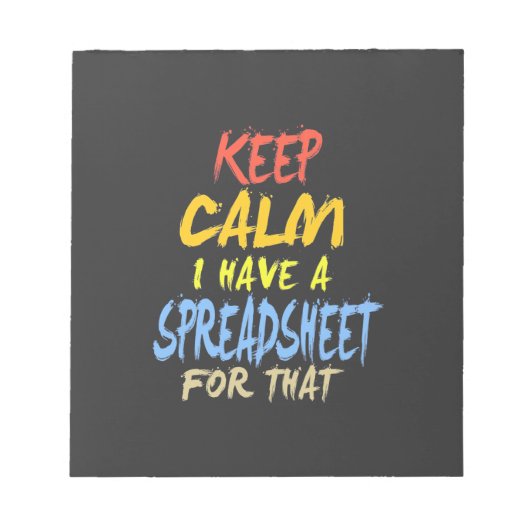 Bloc-note Le Comptable A Une Feuille De Calcul Pour Cela (Devant)