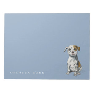 Bloc-note Le dessin de croquis de chiot de pitbull  