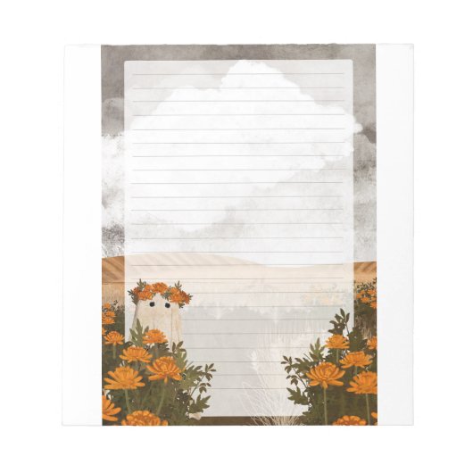 Bloc-note Le fantôme du chrysanthème timide - Papier à lettr (Devant)