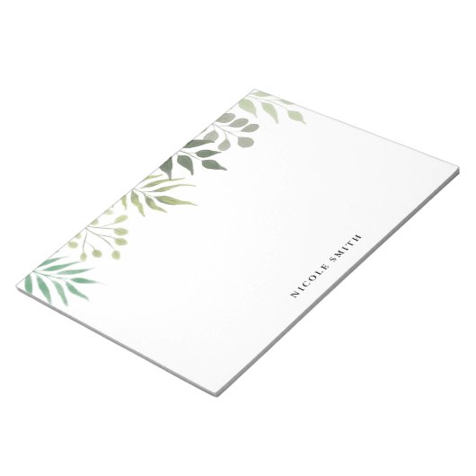 Bloc-note Le feuillage botanique de verdure moderne (Incliné)