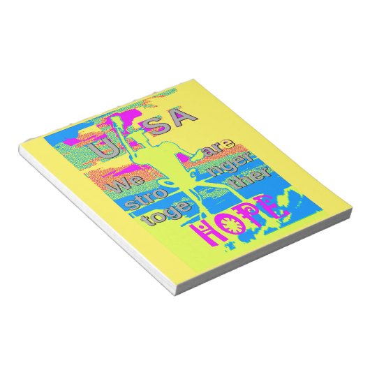 Bloc-note Le meilleur USA Hope Hillary forte ensemble (Incliné)