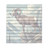 Bloc-note Le mouton de Bighorn sur un terrain rocheux (Devant)